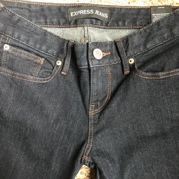 Express dark wash barely boot jeans - Picture 5 of 5